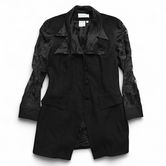 Alexis Dresses & Skirts - ALEXIS Vintage Black Blazer Dress w/ Lace Sleeves